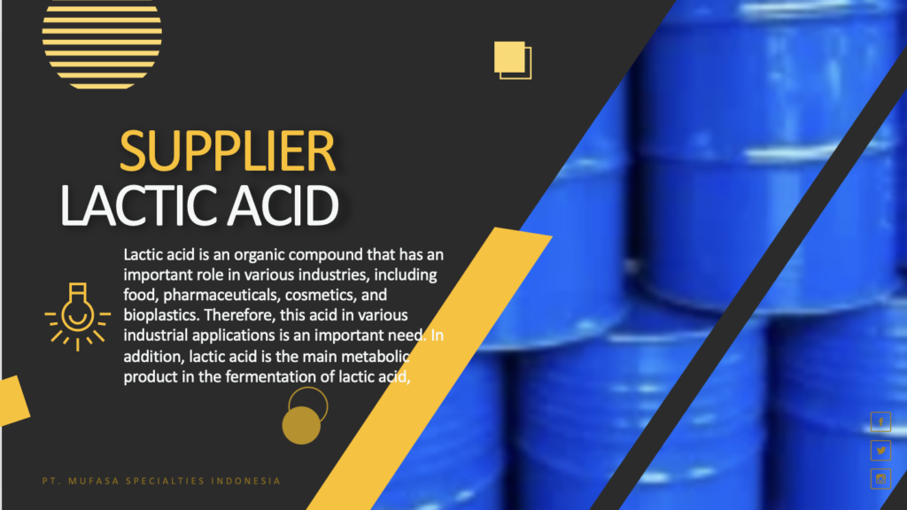 Supplier Lactic Acid
